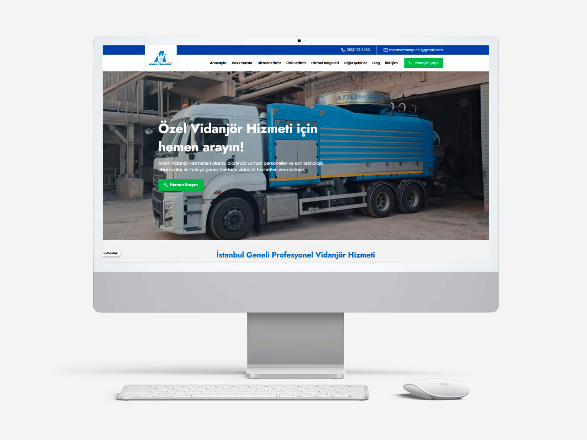 Atılım Vidanjör web sitesi