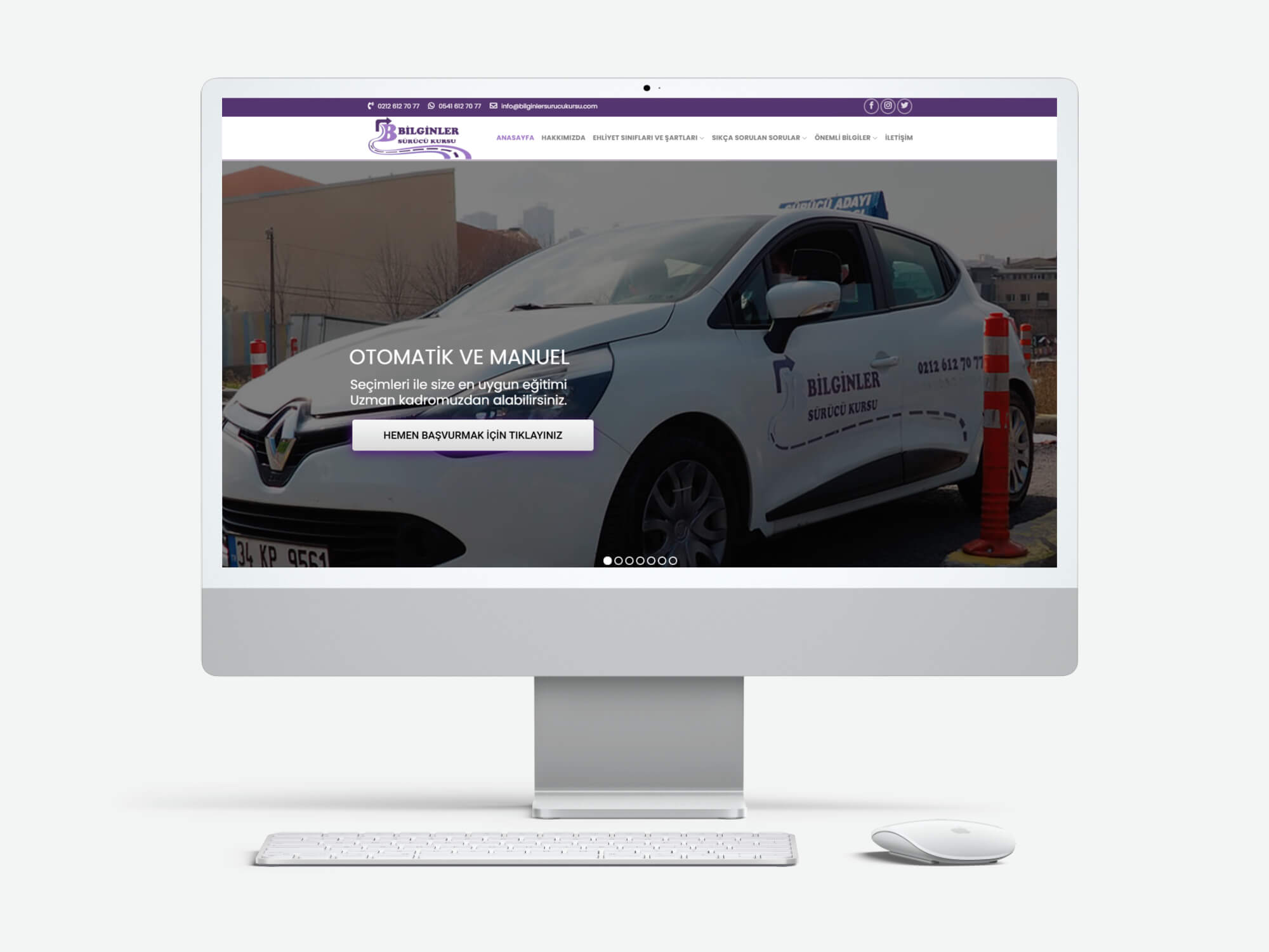 Bilginler Sürücü Kursu web sitesi