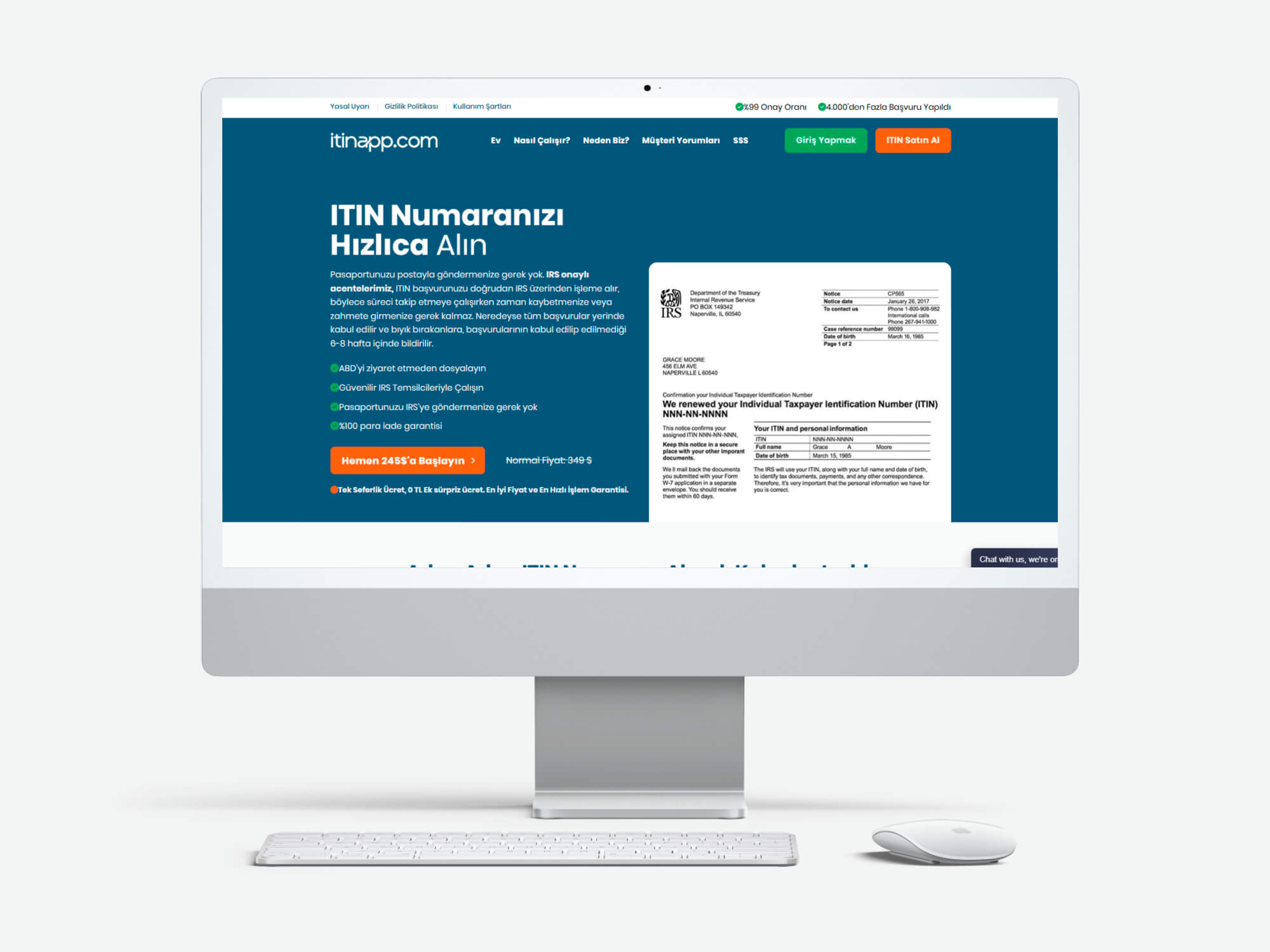 ITIN App web sitesi