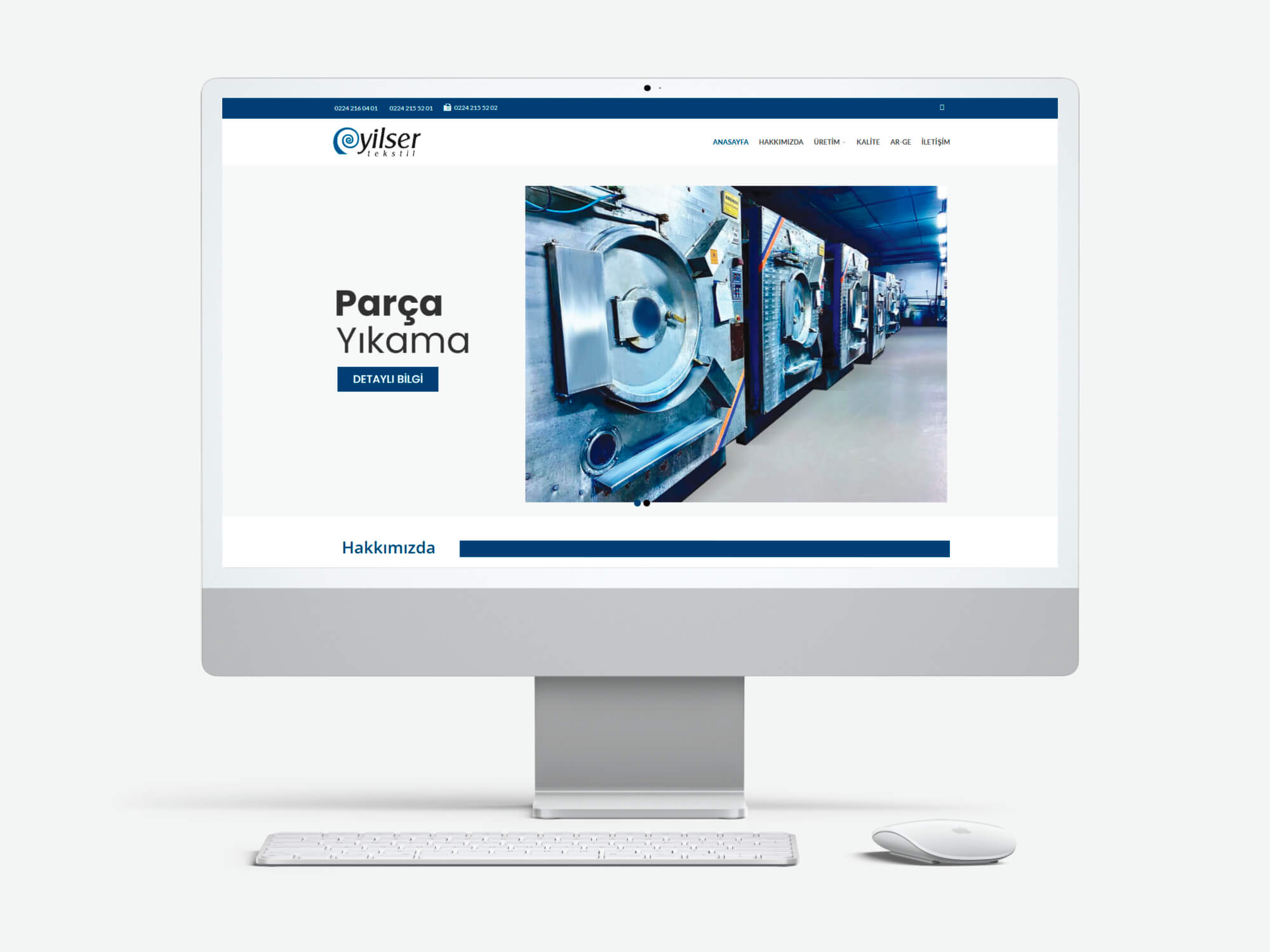 Yılser Tekstil web sitesi