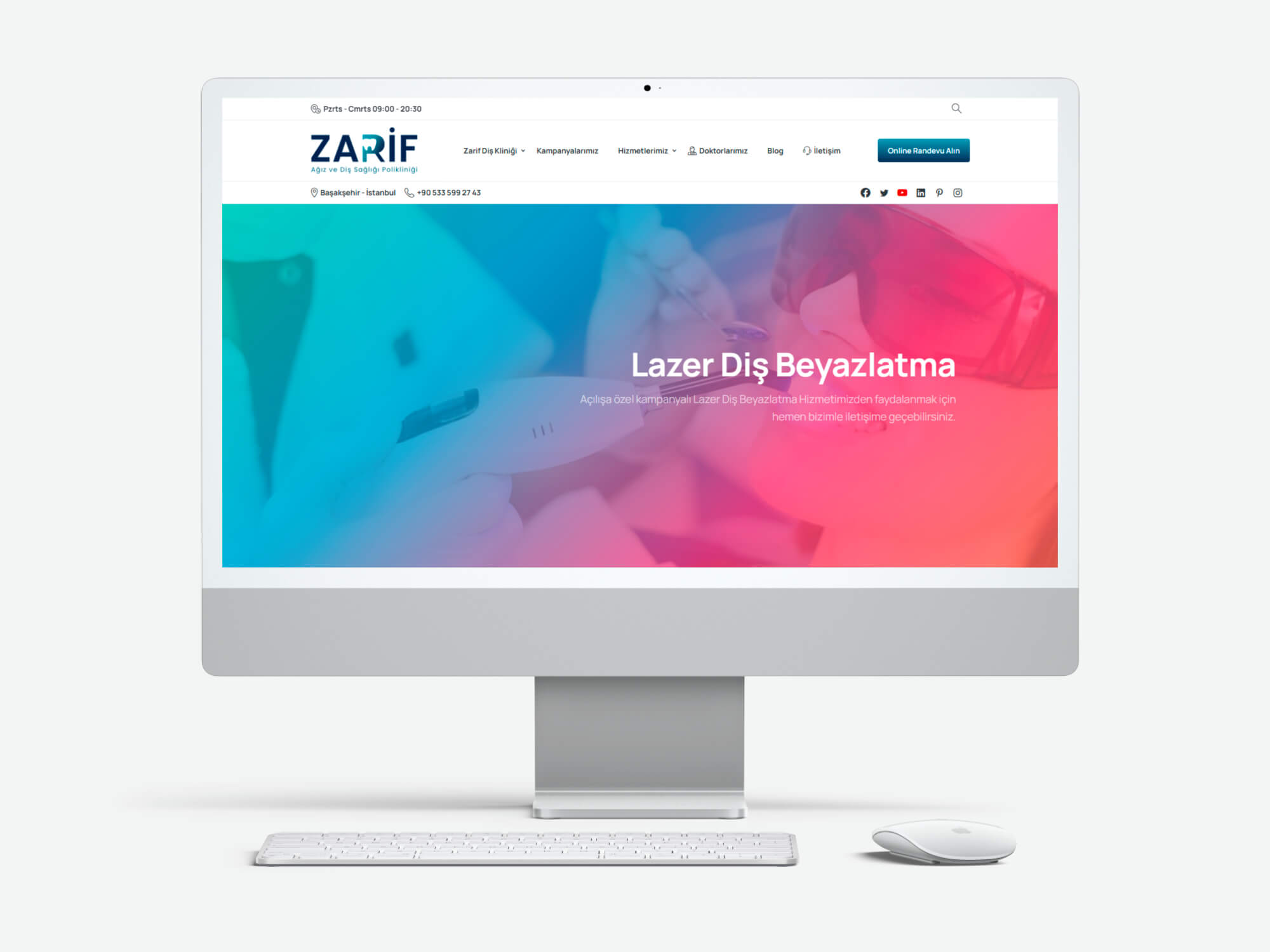 Zarif Diş Kliniği web sitesi